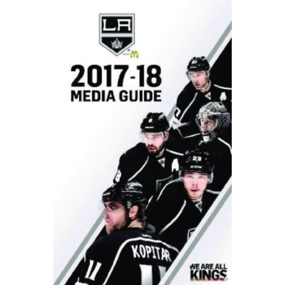 Los Angeles Kings 2017-18 Media Guide NHL Team Media Cover On 12x8in Metal Sign
